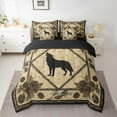 thumbnail image 2 of Homewish Jungle Wildlife Wolf Bedding Comforter Set 7pcs, Rustic Farmhouse King Bedding Sets, Vintage Bohemian Theme Reversible Bed Sheets, Microfiber Bedroom Decor, 2 of 7