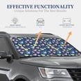 thumbnail image 3 of Kdxio Colorful Cartoon Shark Print 2-Piece Sun Shade Front Windshield - Foldable Car Front Window Sunshades for Most Sedans SUV Truck, 3 of 6