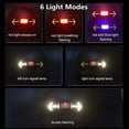 thumbnail image 3 of Bicycle Helmet Tail Light With Led Light Strip, Bike Turning Signal Light Safety Warning Lights Usb Charge With 5 Modes For Mountain Bike, Motorcycle, 3 of 4