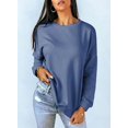 thumbnail image 4 of Women's Casual Comfortable Crew Neck Sweatshirt Loose Soft Long Sleeve Fashion Tops for Daily Wear, 4 of 10