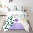 thumbnail image 2 of Homewish Geometric Stripes Circle 7-Piece Twin Bedding Sets for Female Men Teens,Vintage Aesthetic Bedding Comforter Set,Botanical Plants Leaves Breathable Sheet Sets,Breathable Home Decor, 2 of 8