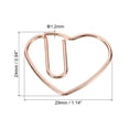 thumbnail image 2 of Unique Bargains 1 Paper Clip Heart-Shaped Cute Decorative Fun Clips Bookmarks 1.1 Inch Rose Gold, Pack of 100, 2 of 5