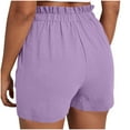 thumbnail image 4 of zbxnLI Cotton Linen Shorts for Women Summer Casual Shorts with Pockets Solid Color Straight Leg Beach Shorts, 4 of 7