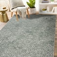 thumbnail image 6 of World Rug Gallery Contemporary Flowers Weather Resistant Reversible Indoor/Outdoor Area Rug - Green 5'x7', 6 of 7