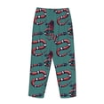 thumbnail image 5 of Xecao Snake And Rose Women's Straight Lounge Pajama Pants: The Epitome of Relaxed Sleepwear, 5 of 9