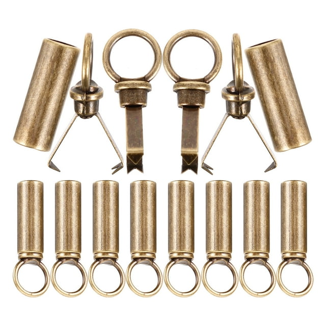 GARVALON 10 Ensembles Embouts de Cordon de Remplacement à Cordon Bronze pour Projets de Personnalisation