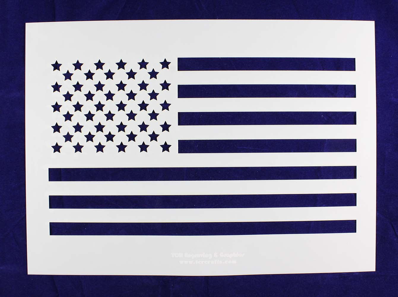 US American Flag Stencil Straight 18 X 13 Inches Walmart