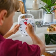 Time Timer PLUS 60 Minute Timer - Desktop Sized Visual Countdown Timer with Portable Handle(White)