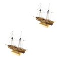 thumbnail image 1 of Yuarrent DIY Ship Assembly Model Classical Wooden Sailing Home Decor Wood Boat Tipo 2 2piezas, 1 of 1