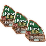 Brew Rite #4 Cone Coffee Filter, 100-Count (Pack of 3)