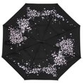 thumbnail image 4 of Flexzion Double Layer Inverted Umbrella - Cars Reverse Umbrella Inside Out Windproof UV Protection Big Straight Umbrella w/ Reverse Folding for Rain Sun Outdoor, Self Standing & C-Shaped Handle (Sakura), 4 of 8