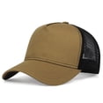 thumbnail image 2 of FUZHIQ Trucker Hat Mesh Back Cap, Solid Color Lightweight Wavy Stitch Brim Adjustable Baseball Cap, Breathable Summer Outdoor Cap, 2 of 3