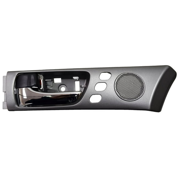 PT Auto Warehouse LX-2240MG-FL2 - Interior Inner Inside Door Handle, Chrome Lever with Gray Housing, with 3-Memory Seat Holes - Front Left Driver Side Fits select: 2002-2006 LEXUS ES