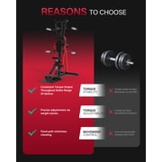 HeeH Deltoid Lateral Raise Machine: Shoulder Press Machine 4 Independent Arms 880LB Capacity Home Gym Strength Training Equipment Red