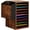10 Slots, variant on 12x18 Construction Paper Organizer,6-Tier Adjustable Literature Organizer,Large Wooden File Sorter with Side Pocket,Office Mailbox for Home,Classroom,Office (White, Large 6 Slots)