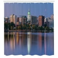 thumbnail image 3 of Ambesonne Wisconsin Shower Curtain, Panoramic Madison Photo, 69"Wx75"L, Multicolor, 3 of 3