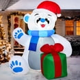 thumbnail image 1 of Oso polar inflable navideño Joiedomi 1.2 m con Luces LED, 1 of 9