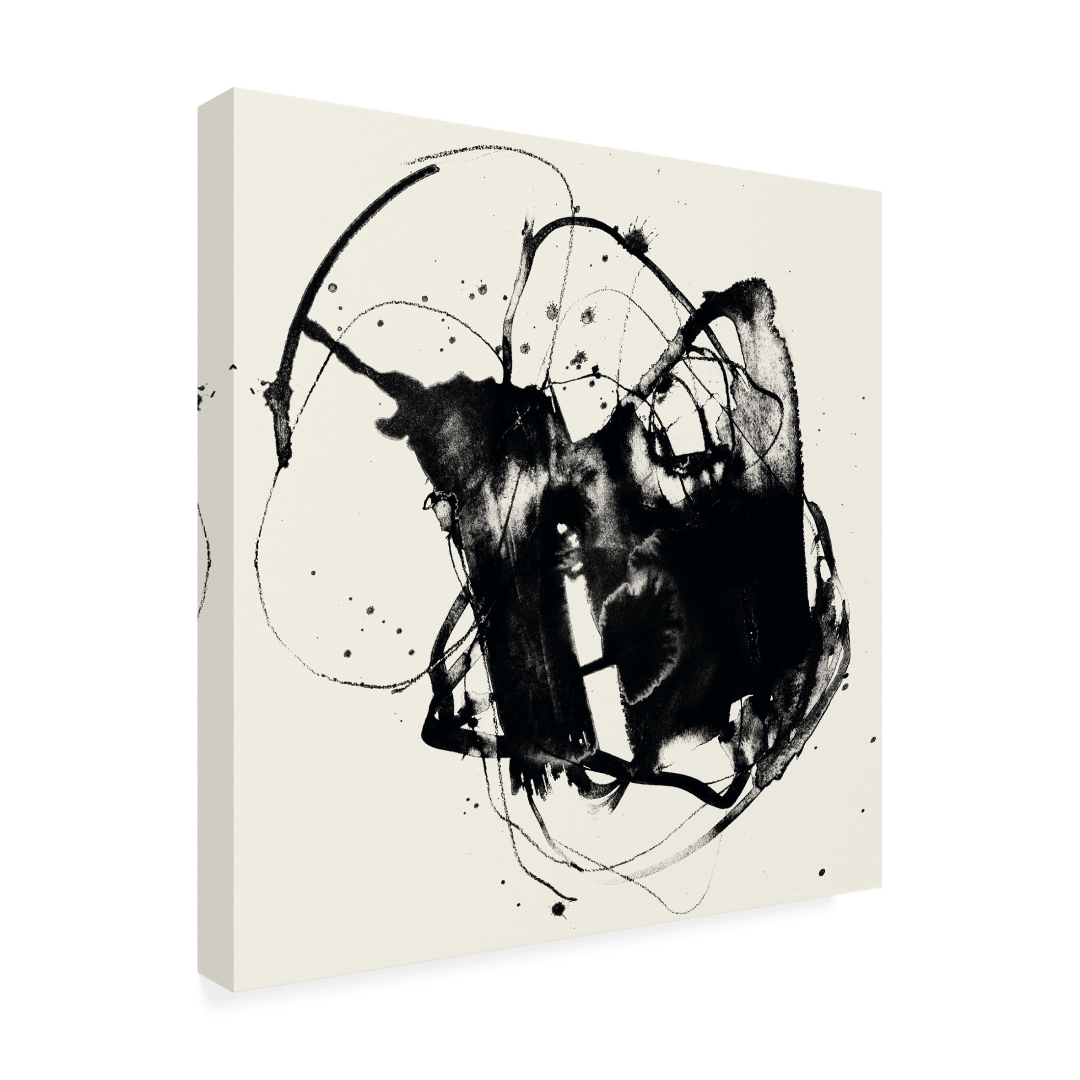 Canvas Wall Art - Jennifer Goldberger 'Spontaneous Sumei II' Wall Art for Living Room, Bedroom, or Office Décor by Trademark Fine Art - 18 x 18 Inches