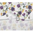 thumbnail image 6 of S4Sassy White Daisy & Clematis Floral Decorative Waterproof Printed Shower Curtain Roller Hooks Drapes-60 x 70 Inch, 6 of 6