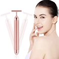 thumbnail image 1 of Horolas Beauty Bar Masajeador facial de pulso dorado de 24 quilates GOODYBUY Señal eléctrica en forma de T Herramientas de masaje facial para pieles sensibles Levantamiento reafirmante apretado, 1 of 5