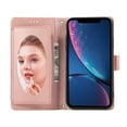 thumbnail image 4 of Allytechgroup Wallet Case for Apple iPhone XS Max with Crossbody Strap Hand Wrist, Makeup Mirror Cards Slots Cash Pocket RFID Blocking Flip Stand Slim Case Cover for iPhone XS Max, Rosegold, 4 of 6