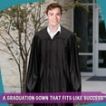 thumbnail image 6 of Endea Graduation Shiny Black Graduation Gown, 6 of 8