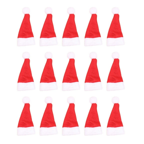 TAILTOSS Mini Santa Hat 0.5x1.6x2.8in Red White Candy Decoration 50Pcs