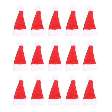 

NUOLUX 20pcs Mini Christmas Hat Lollipop Hat Decors Mini Santa Hat DIY Candy Package for Kids Children