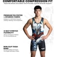thumbnail image 2 of Exxact Sports Sublimated Men's Wrestling Singlet, High-Performance Powerlifting Singlet, Wrestling Singlets for Men (AM, Gladiator), 2 of 7