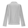 thumbnail image 6 of Olyvenn Womens Long Sleeve Pullover Shirts V Neck Lapel Collar Dressy Tops Business Casual Solid Color Work Trendy Blouses Gray M, 6 of 6