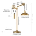 thumbnail image 2 of Hudson & Canal TL0718 Neo Brass Table Lampwith Spoke Wheel Pulley System, 2 of 12