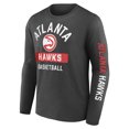 thumbnail image 2 of Men's-Fanatics  Black Atlanta Hawks Long Sleeve T-Shirt, 2 of 3