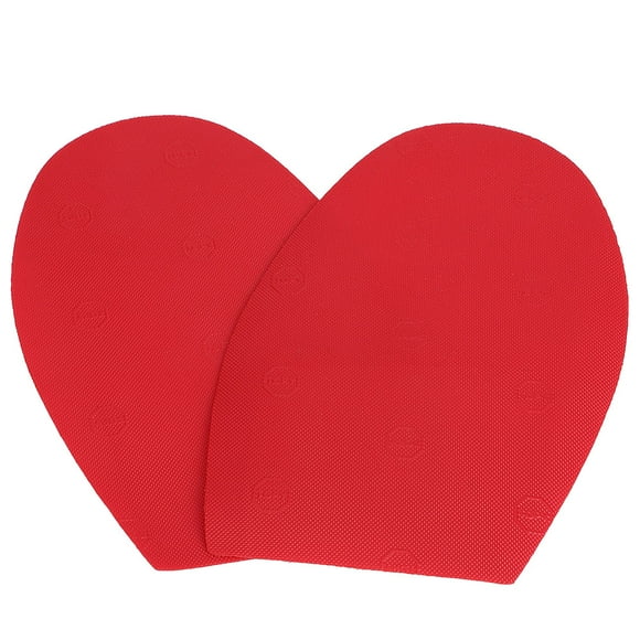 1 pair Shoes Repair Rubber Soles Wear resistant Rubber Heels Anti Slip Outsoles (Red)