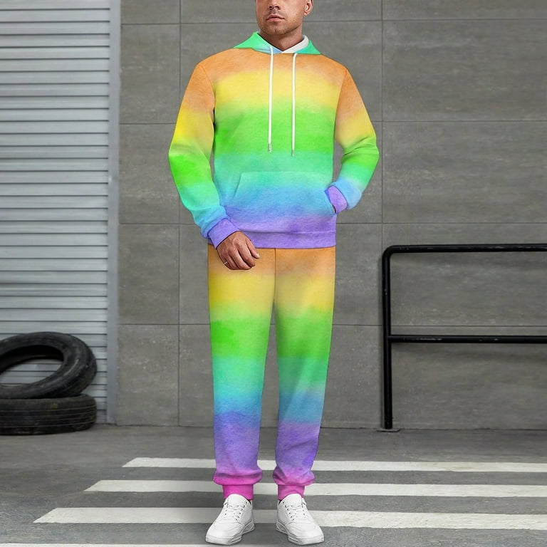 Rainbow sweatsuit hotsell