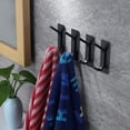 thumbnail image 3 of APODESS 4 PcsTowel hooks / Adhesive hooks - Black wall hooks without holes, heavy duty hooks for bathrooms and kitchens, 3 of 10