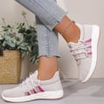 thumbnail image 4 of HTHLVMD Comfortable Walking Shoes, Breathable Athletic Footwear, Comfortable Tennis Running Shoes for Women Lightweight and Slip On Sneakers Casual Women's Walking Shoes, Pink 6, 4 of 5