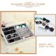 thumbnail image 2 of Caja de almacenamiento para gafas, organizador de joyas de terciopelo con 8 ranuras, soporte de exhibición de almacenamiento multifuncional para gafas de sol, aretes, joyas, pulseras,, 2 of 5