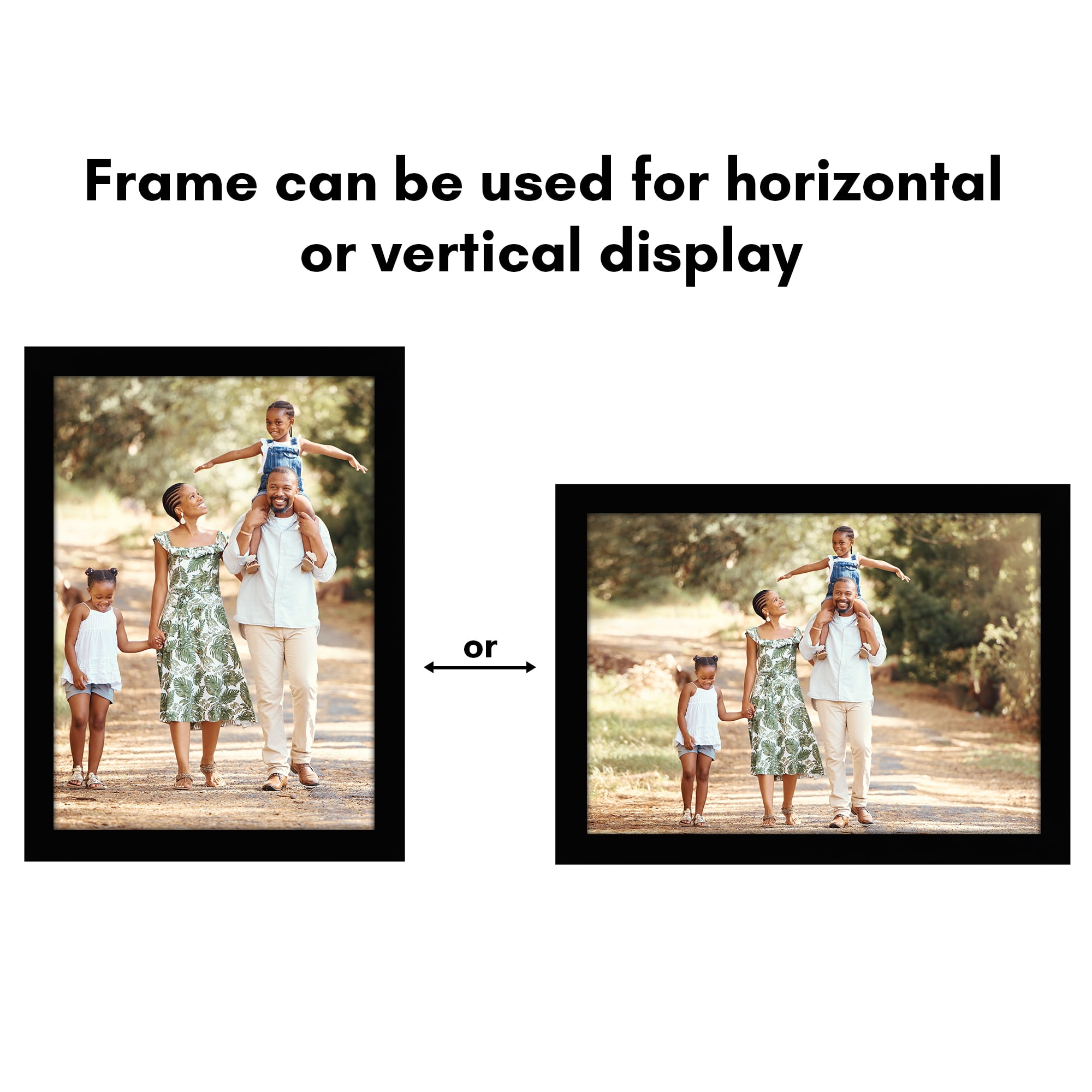Americanflat A4 8.3x11.7 Picture Frame with Shatter-Resistant Glass Signature Collection Frames Tabletop - Black
