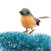 12Pcs Robin Bird Figures Artificial Feather Robin Birds Decoration Christmas Tree Ornaments Mini Cute Birds with Flexible Wire Paws for Crafts Fairy Garden Tree Decoration
