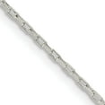 thumbnail image 1 of Sterling Silver 1.3mm Elongated Box Chain (26 X 1.3) Made In India qpe48-26, 1 of 5