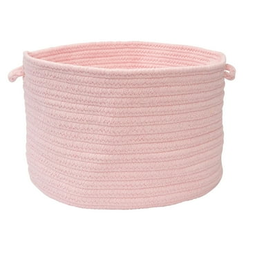 Colonial Mills 18" Pink Handmade Braided Basket
