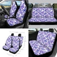 thumbnail image 2 of Renewold Butterfly Car Seat Cover Full Set 15 PCS, with Steering Wheel Seat Belt Rear View Mirror Cover Trash Bag Air Vent Phone Holder Coasters Key Chain Auto Interior Accessories, Purple, 2 of 7