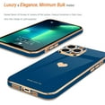 thumbnail image 4 of Compatible with iPhone 13 Pro Case for Girl Women Cute Love-Heart Luxury Plating Soft Back Cover Raised Camera Protection Bumper Silicone Shockproof Phone Case for iPhone 13 Pro, Royal Blue, 4 of 14