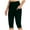 Army Green, variant on Women's Knee Length Leggings High Waisted Yoga Workout Capris for Summer With Pockets Capri Pants Ladies Capri Pants
