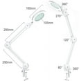 thumbnail image 1 of Magnifying glass with Light and Clamp, Adjustable Metal Swing Arm Magnifying Desk Lamp, 10 Levels Brightness, 3 Color Modes, Memory Function, LED Lighted Magnifier Light for Reading/Crafts/Close Work, 1 of 2