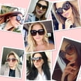 thumbnail image 2 of Gafas de Sol TAOTAOQI Vintage Cuadradas Sobredimensionadas UV400 para Mujer, 2 of 7