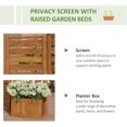 thumbnail image 5 of 65" Wooden Planting Frame, Modern Outdoor Elevated Planter Garden Box, Flower Shelf, Lattice Raised Garden Bed for Gardens, Balconies, Courtyards, Brown, 5 of 7