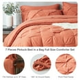 thumbnail image 3 of Davulos Full Comforter Set,7 Pieces Orange Bedding Sets for All Season Bed in a Bag with Comforter ,Flat Sheet ,Fitted Sheet ,Pillowcases & Shams, 3 of 8