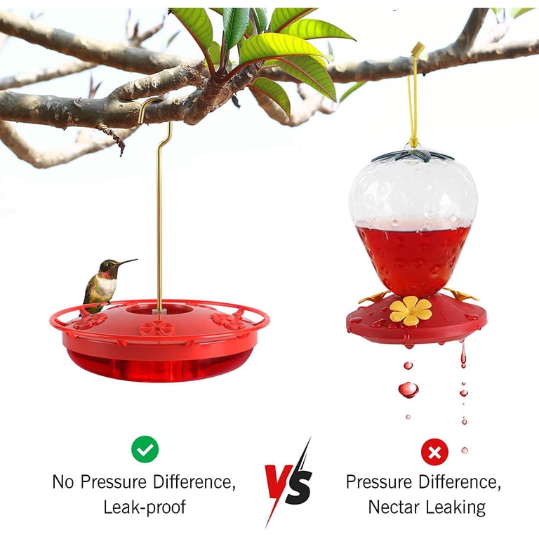 FZFLZDH 2 Red Hummingbird feeders + 1 set of hand-held feeders