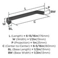 thumbnail image 4 of Amerock Evolve 6-5/16 inch Center-to-Center Matte Black Cabinet Pull, 10 Pack, 4 of 4